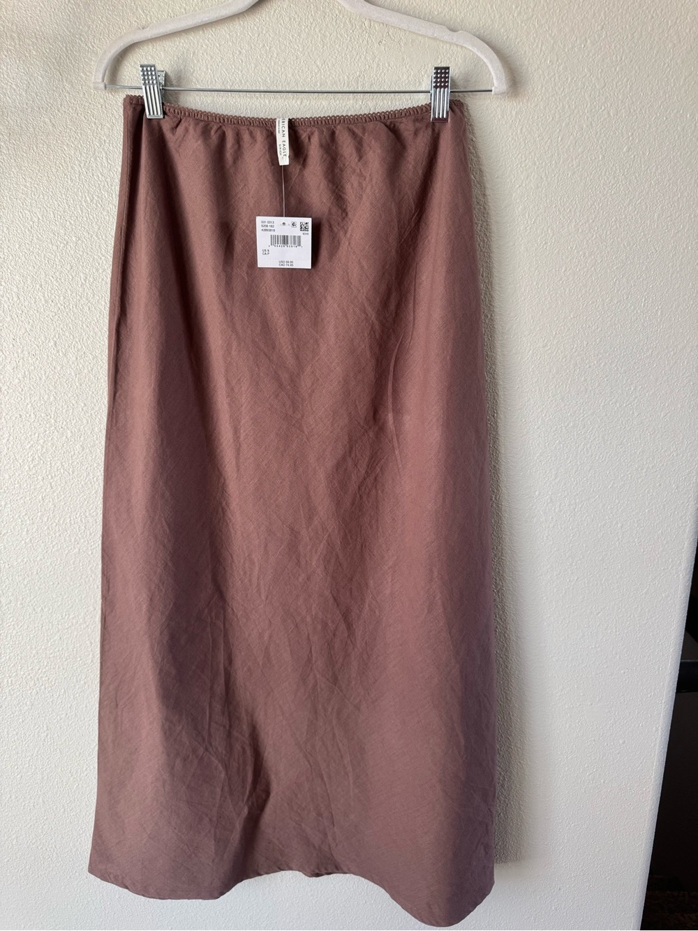 NW AE Brown/Cotton Blend Maxi Skirt. Size S
